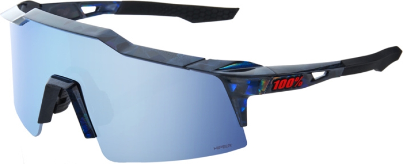 100% Speedcraft SL Black Holographic -Hiper Blue Multilayer Mirror Brille