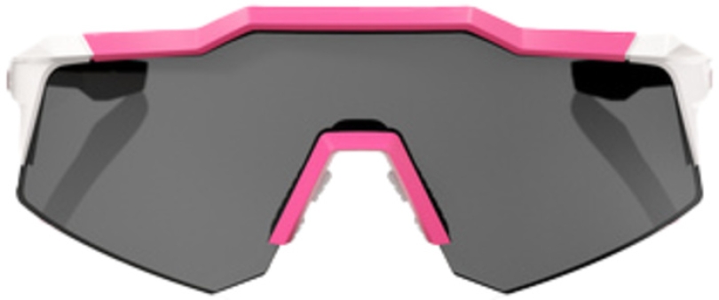100% Speedcraft XS Puddy Pink White - Smoke Brille