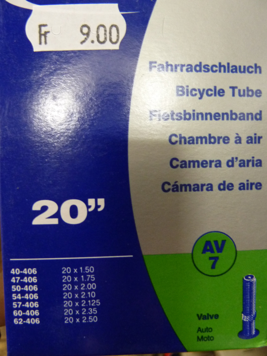 Schwalbe AV 7 20" Schrader 40mm Schlauch