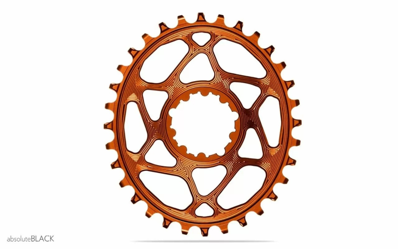 absolute Black Sram Oval Boost 3mm Offset Spiederless 30 Zähne orange Kettenblatt