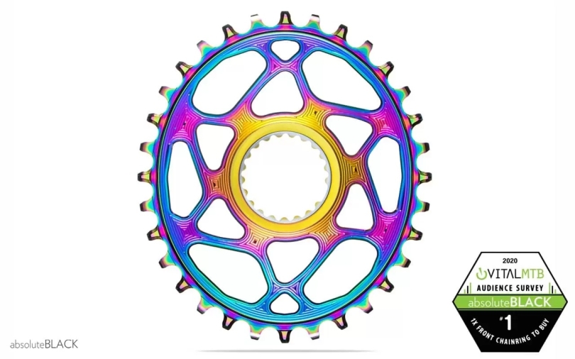 absolute Black Oval Shimano XTR M9100/9120/XT M8100/SLX M7100 30 Zähne rainbow Kettenblatt