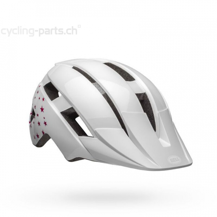 Bell Sidetrack II YC MIPS gloss white strars UC 47-54 cm Kinder-/Jugendhelm