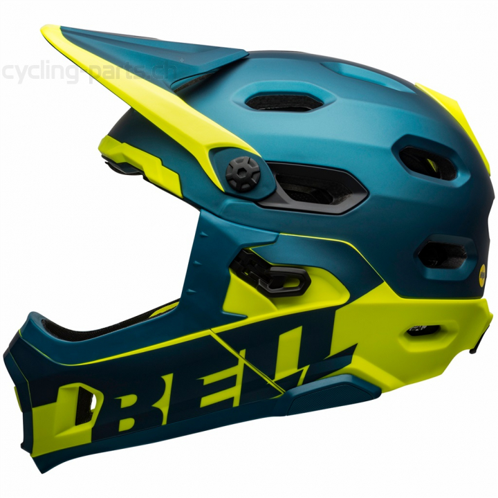 Bell Super DH Spherical MIPS matte/gloss blue/hi-viz S 52-56 cm Helm