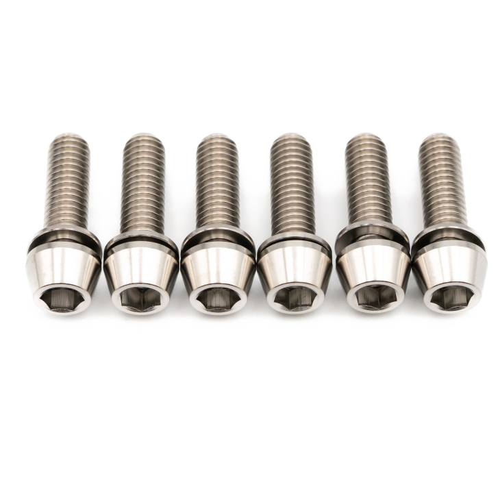 Better Bolts Deity Copperhead Vorbau M6x19mm Titan Schrauben-Kit silver