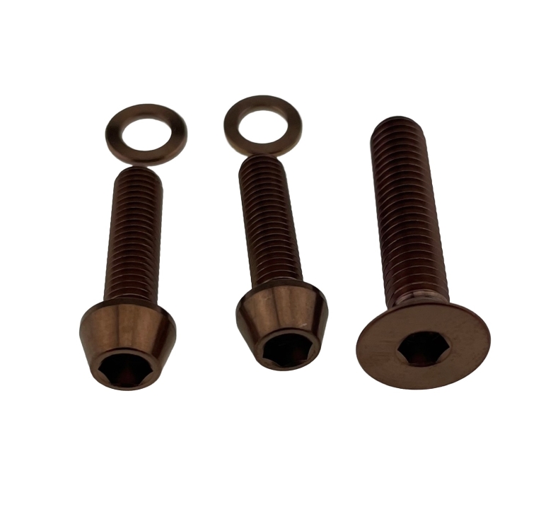 Better Bolts Enve SES AR In-Route One-Piece/SES Aero Pro One-Piece Vorbau M5x15/M6x35mm Titan Schrauben-Kit copper