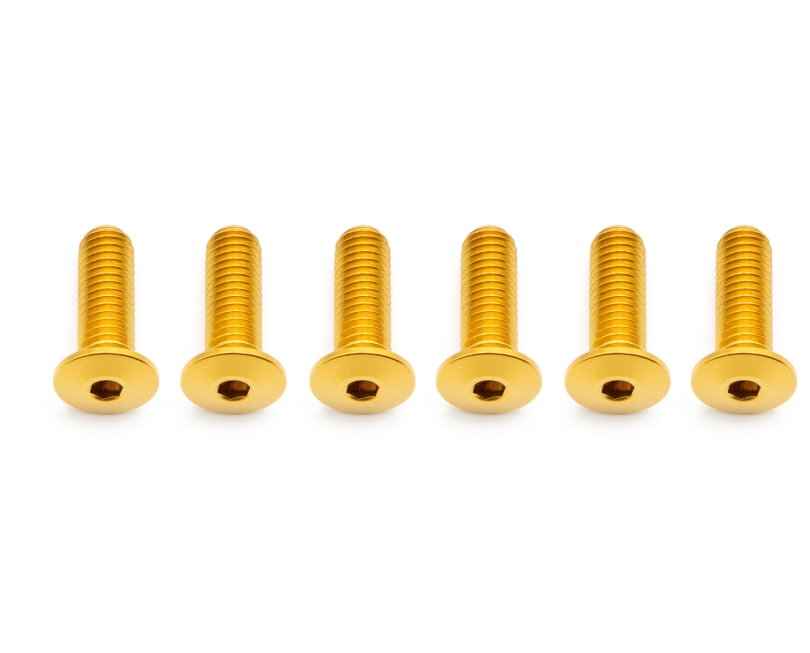 Better Bolts Flaschenhalterschrauben-Kit Low Profile (6 Stk.) M5x15mm Titan gold