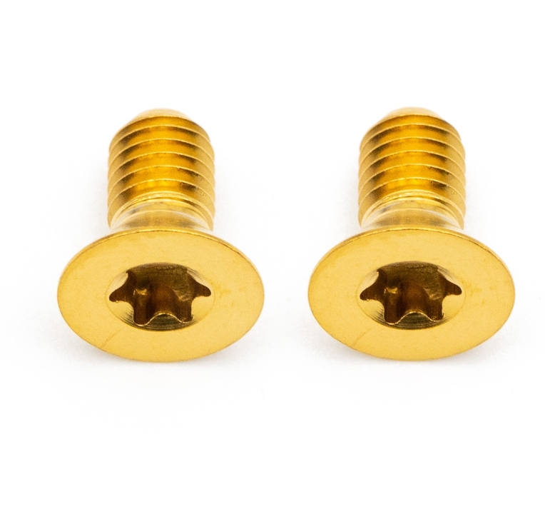 Better Bolts Flat Mount Adpter-Befestigungsschrauben Kit Titan versenkt M5x10mm gold