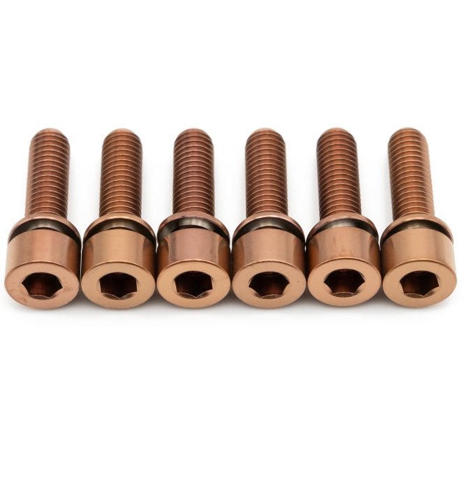 Better Bolts Industry Nine Vorbau M5x17mm Titan Schrauben-Kit copper