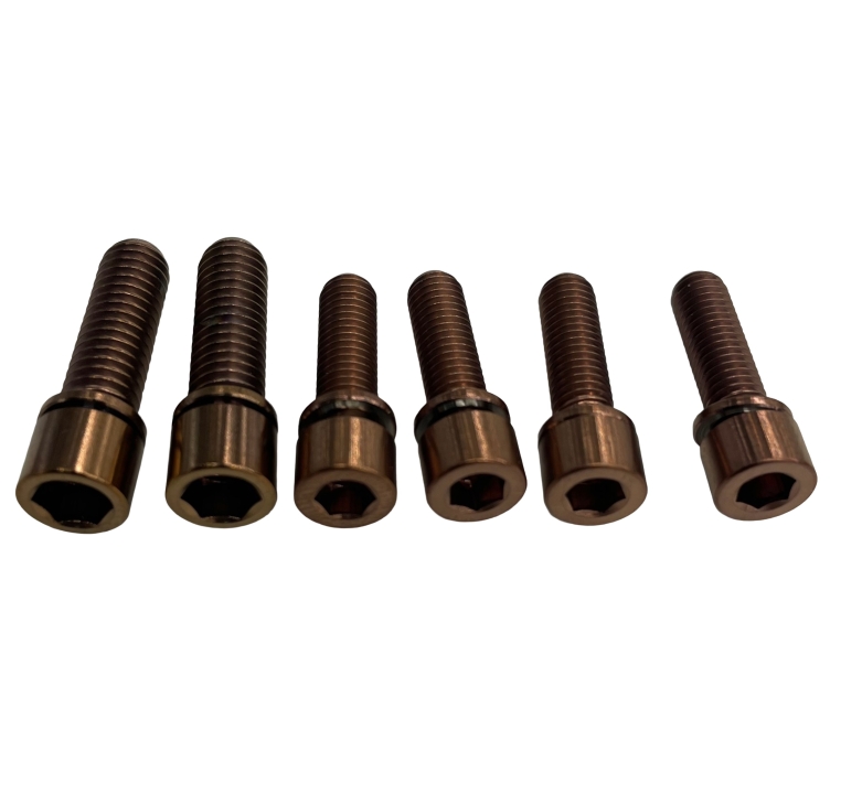Better Bolts Race Face Aeffect R Vorbau M5x18mm/M6x20mm Titan Schrauben-Kit copper