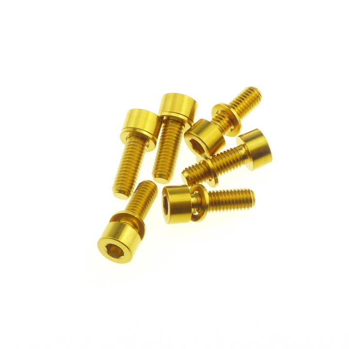 Better Bolts Titan Renthal Apex Vorbau Schrauben-Set gold