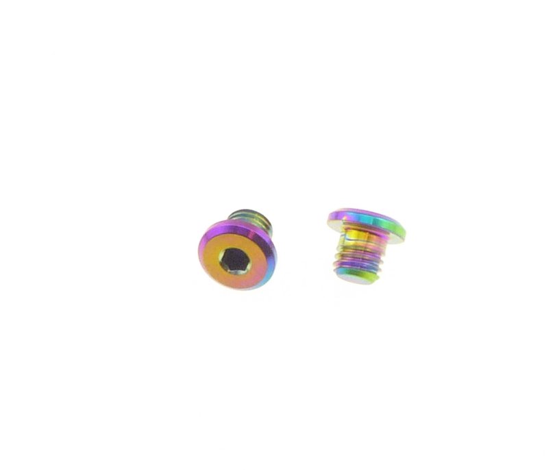 Better Bolts Titan Shimano XTR/XT/SLX/Deore/Saint/Zee Entlüftungsschrauben - Set Bremsgriff rainbow oil slick