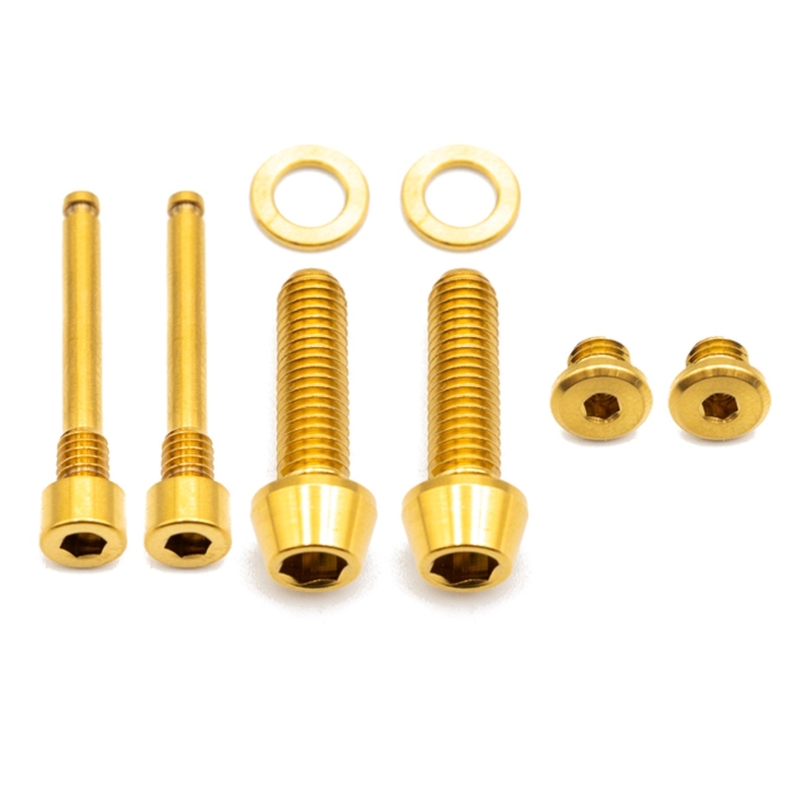 Better Bolts Shimano XT/SLX/Deore/Saint/Zee Disc Brake Schrauben Kit Titan gold