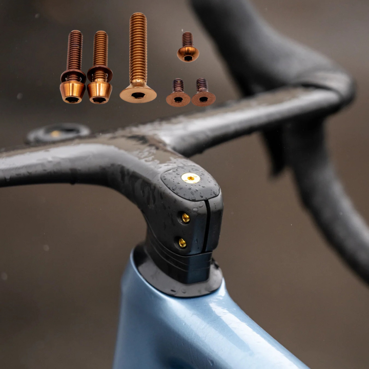 Better Bolts Specialized Roval Rapide/Roval Alpinist II Integrated Cockpit Titan Schrauben-Kit copper