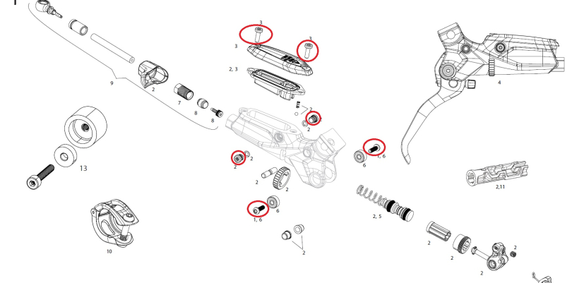 Better Bolts Titan Sram Bremsgriffschrauben - Set Kit 1 rainbow oil slick