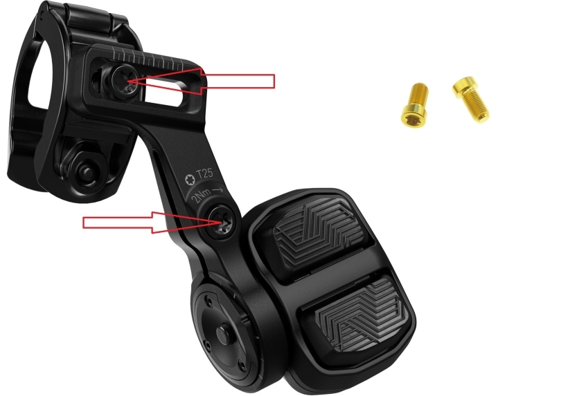 Better Bolts Sram MatchMaker X Bridge Clamp AXS Pod Controller Schrauben-Set Titan gold