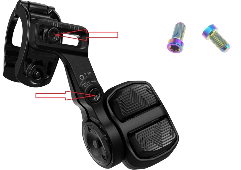 Better Bolts Sram MatchMaker X Bridge Clamp AXS Pod Controller Schrauben-Set Titan rainbow