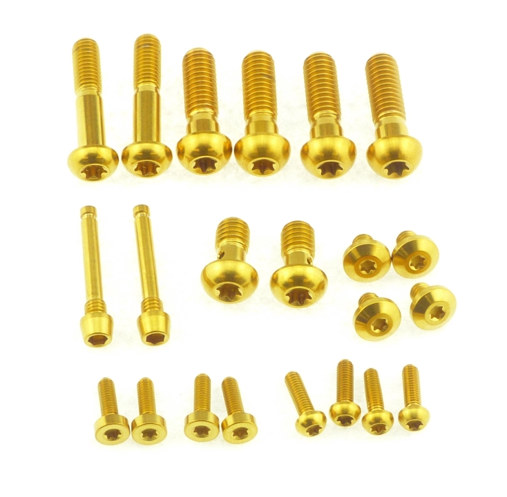 Better Bolts Sram Motive Ultimate/Silver Disc Brake Schrauben Kit Titan gold