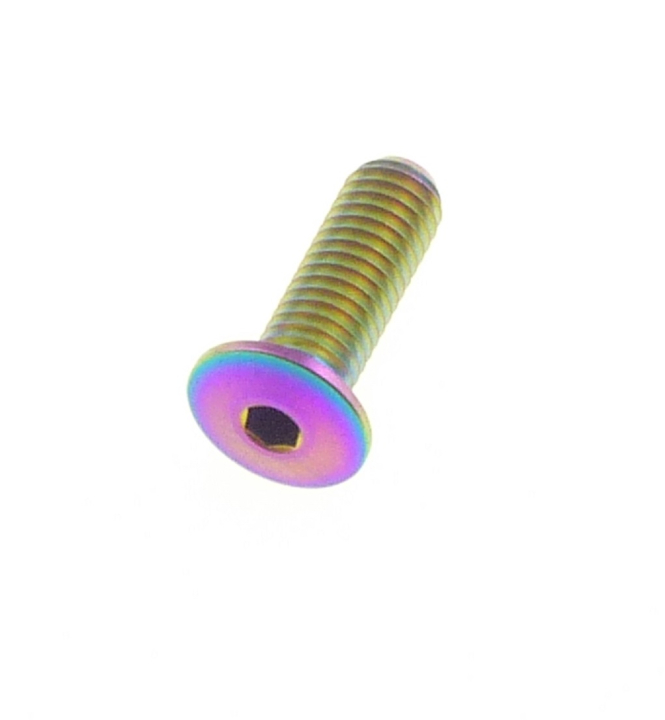 Better Bolts Titan Flaschenhalterschraube Low Profile M5x15 rainbow-oil slick