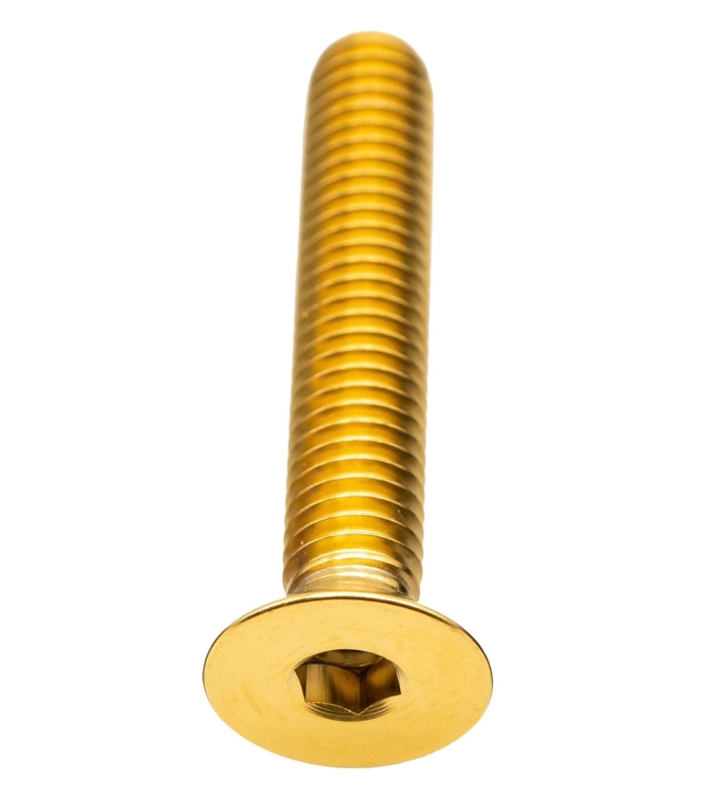 Better Bolts Steuersatz Top Cap Senkkopf-Schraube Titan M6x35mm gold