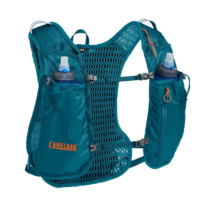 Camelbak Trail Run 7 corsair teal Weste mit 2 500ml Softflaschen