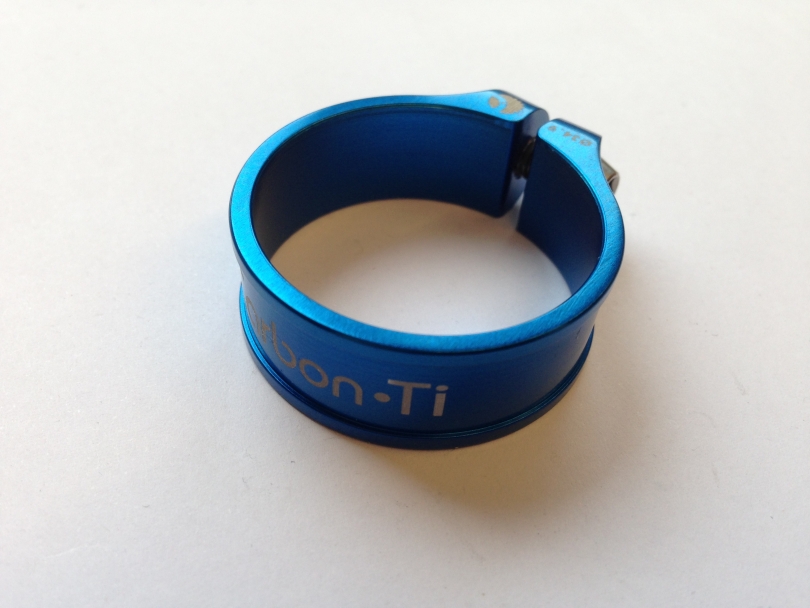 Carbon Ti X-Clamp 3 blue 34.9mm