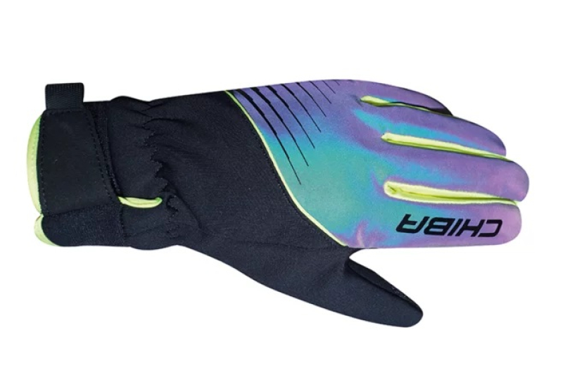 Chiba Kids Waterproof Gloves rainbow reflective/black