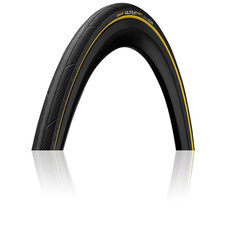 Continental Ultra Sport III 700x25 schwarz/gelb Falt-Reifen