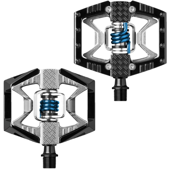 Crankbrothers Double Shot black/raw/blue Pedale
