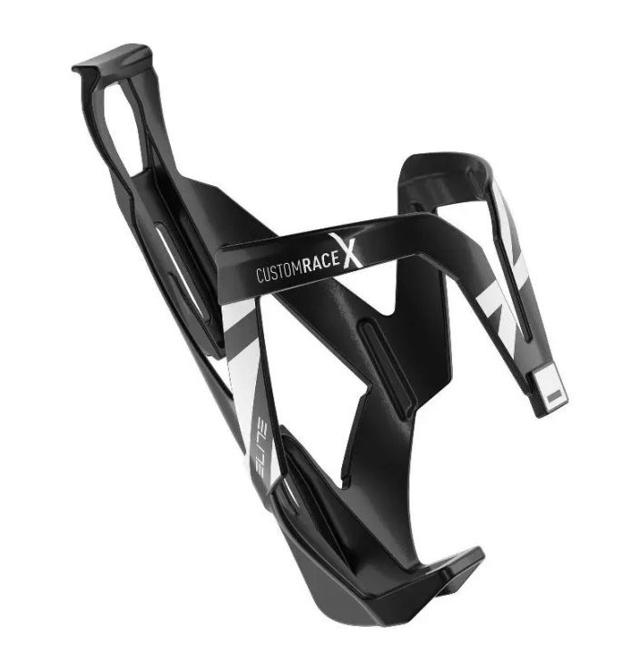 Elite Custom Race X black glossy white graphic Flaschenhalter