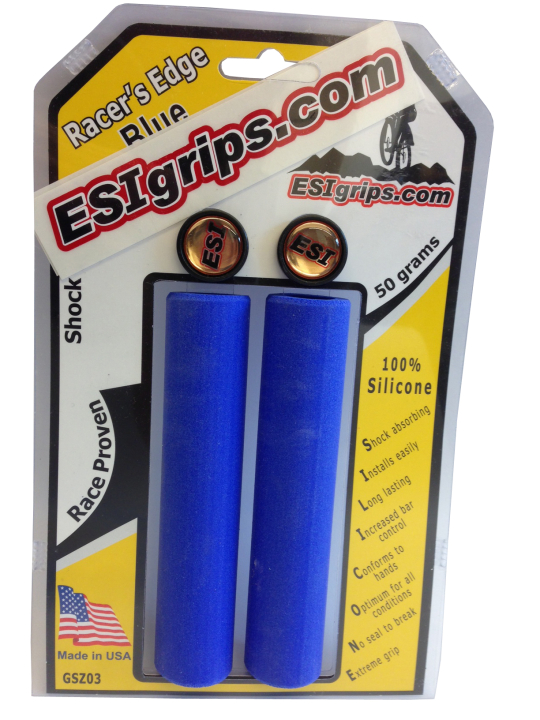 ESI Grips Racer's Edge blue Lenkergriffe