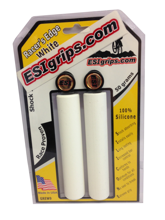 ESI Grips Racer's Edge white Lenkergriffe