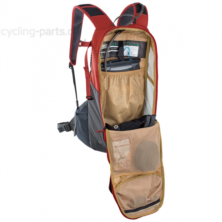 Evoc Ride 12 Rucksack chili red-carbon grey