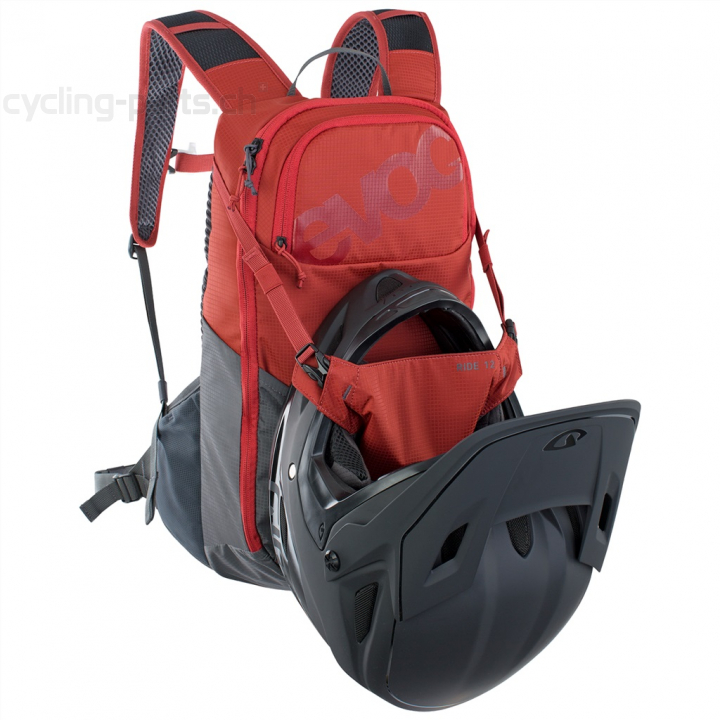 Evoc Ride 12 Rucksack chili red-carbon grey