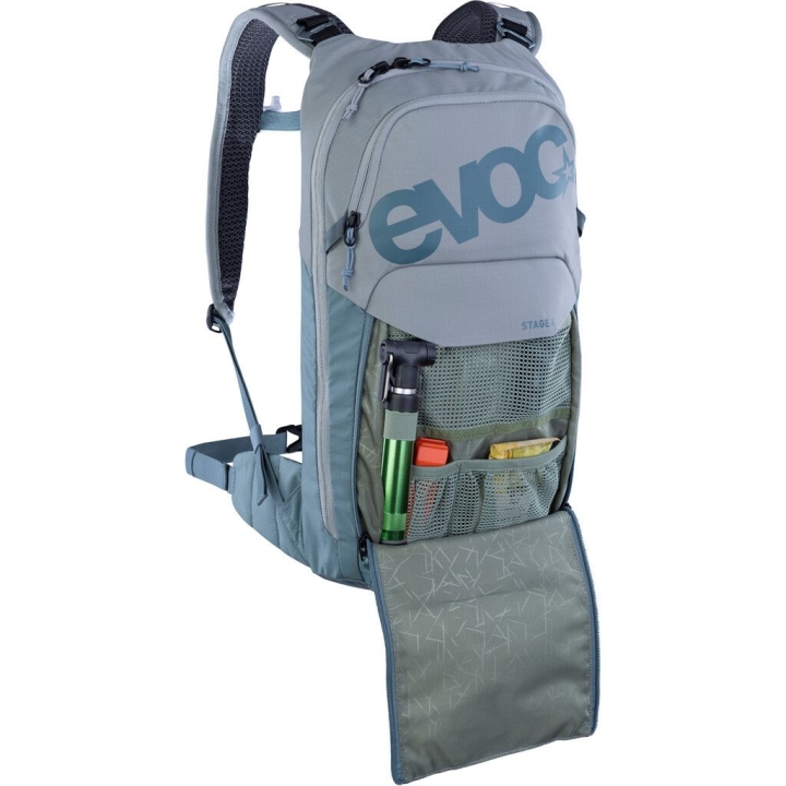 Evoc Stage 6 Rucksack stone/steel inkl. 2 l Trinkblase