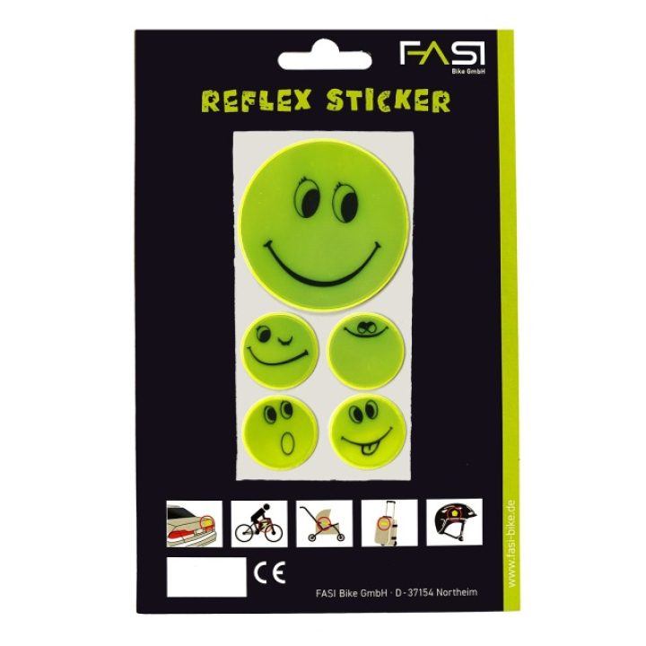 FASI Reflex-Sticker Smileys gelb