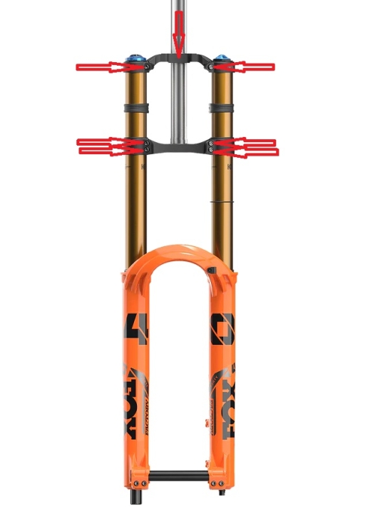 Better Bolts Fox 40 Grip X2 Federgabel Schrauben-Kit Titan black