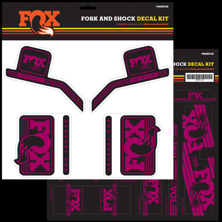 Fox Fork and Shock Decal Kit pink ab 2016 Aufklebersatz