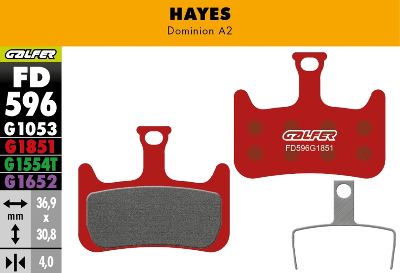 Galfer Advanced FD596 Hayes Dominion A2 Bremsbeläge