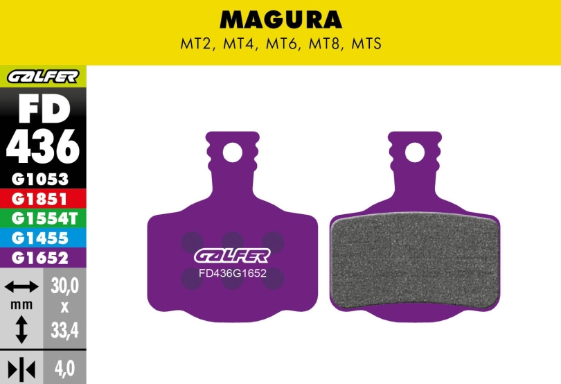 Galfer E-Bike FD436 Magura MT 8/6/4/2, Campagnolo Super Record/Record/Chrous/Ekar/Potenza Bremsbeläge