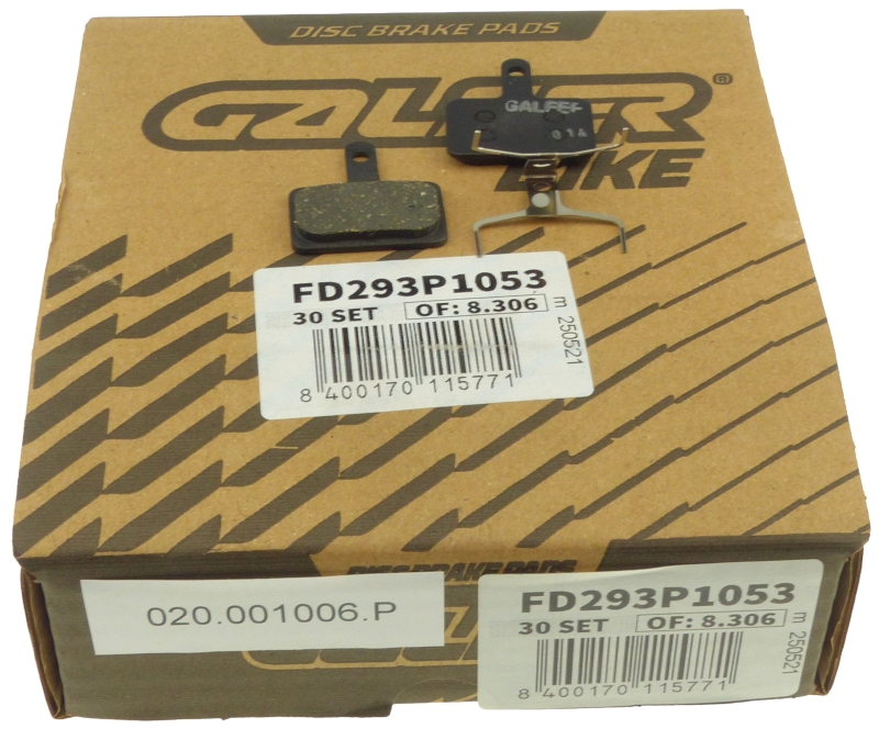 Galfer Performance FD293 Shimano Deore/Tektro Auriga/Draco/Orion Werkstattverpackung 30 Paar