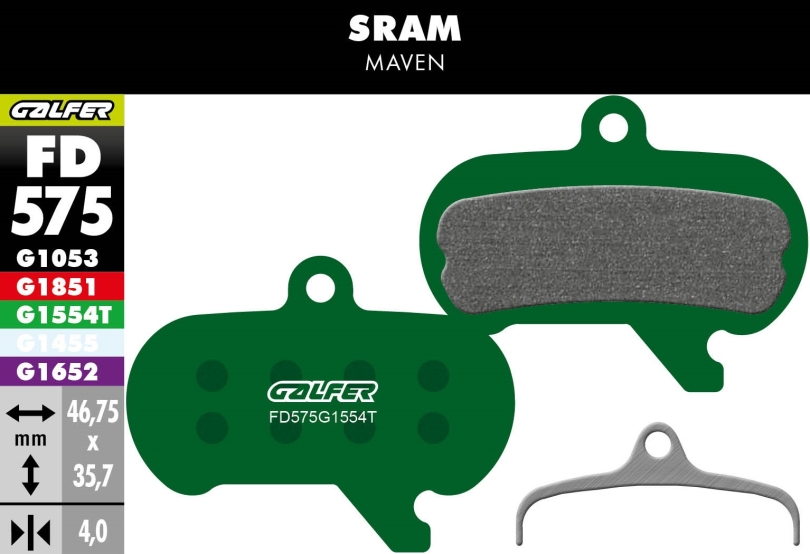 Galfer Pro FD575 Sram Maven Ultimate/Silver/Bronze/Base Bremsbeläge