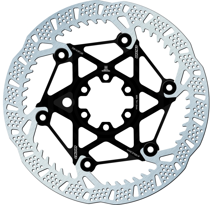 Galfer Shark EVO DB143FLW 6 Loch 180mm x 2.0mm black Bremsscheibe