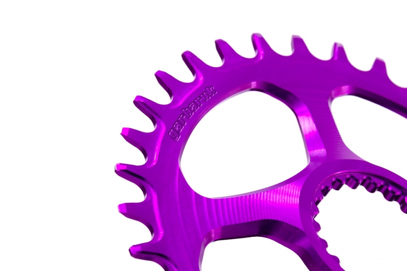 Garbaruk Shimano XTR M9100/XT M8100/SLX M7100/Deore M6100 Oval 30 Zähne purple Kettenblatt