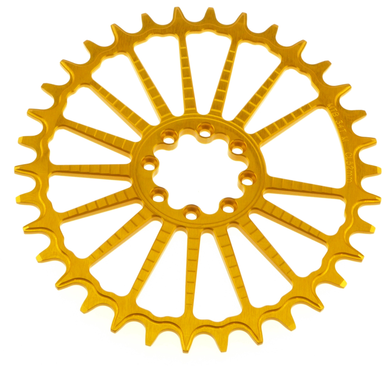 Garbaruk Sram Eagle/Eagle T-Type 8-bolt Oval 3mm Offset 32 Zähne gold Kettenblatt