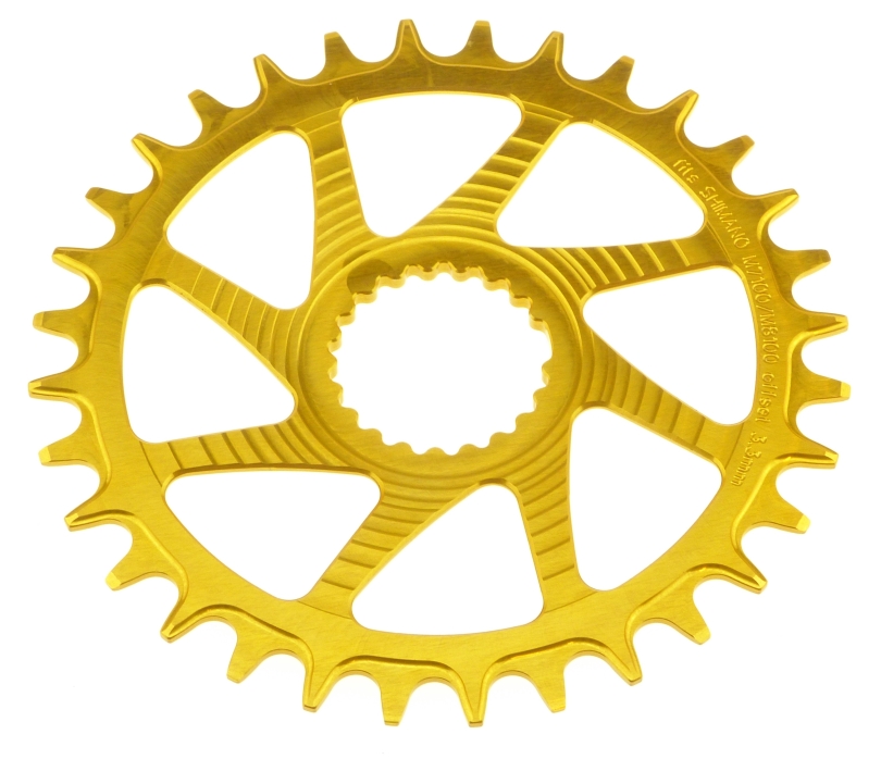 Garbaruk Shimano XT M8100/8120 SLX M7100/7120 Deore M6100 Round 30 Zähne gold Kettenblatt