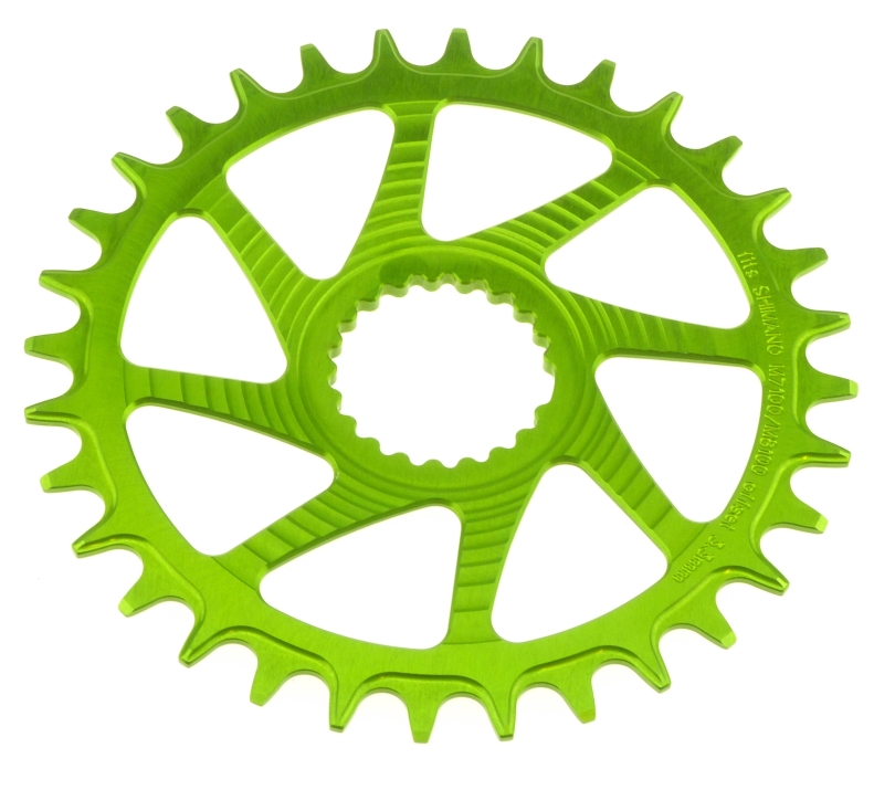 Garbaruk Shimano XT M8100/8120 SLX M7100/7120 Deore M6100 Round 30 Zähne green Kettenblatt
