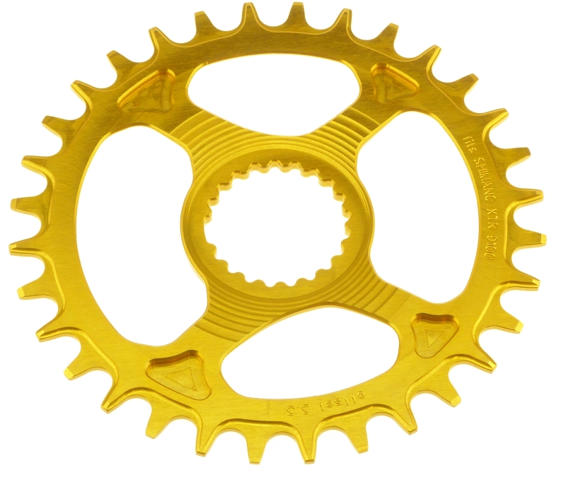 Garbaruk Shimano XTR M9100/XT M8100/SLX M7100/Deore M6100 Round 34 Zähne gold Kettenblatt