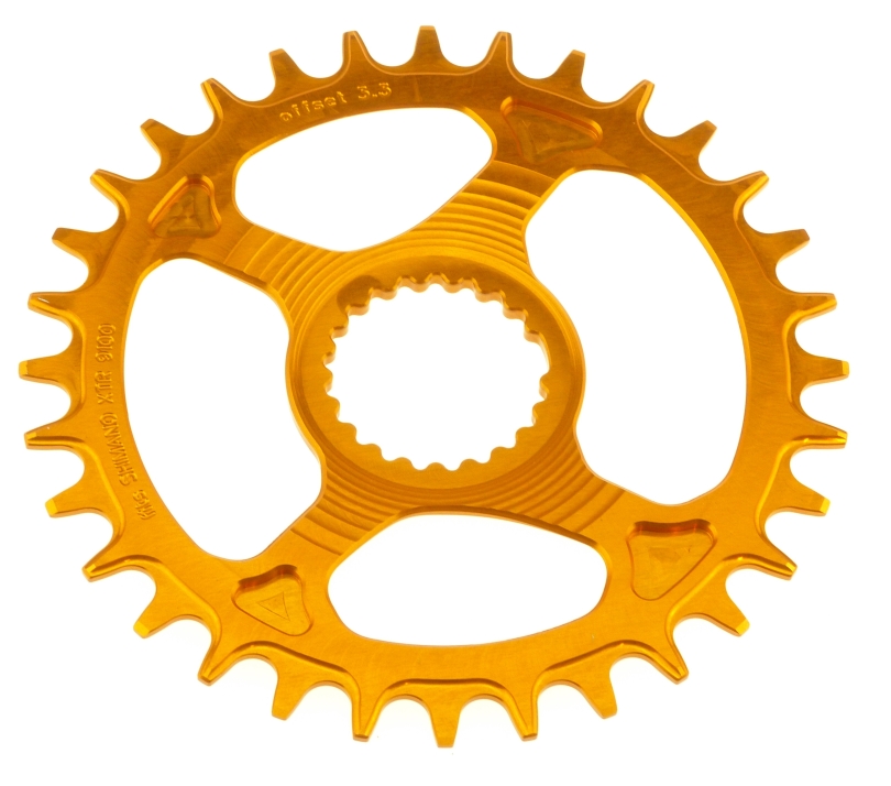 Garbaruk Shimano XTR M9100/XT M8100/SLX M7100/Deore M6100 Round 34 Zähne orange Kettenblatt
