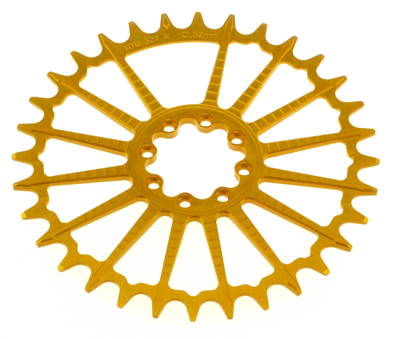 Garbaruk Sram Eagle/Eagle T-Type 8-bolt Round Boost 32 Zähne gold Kettenblatt