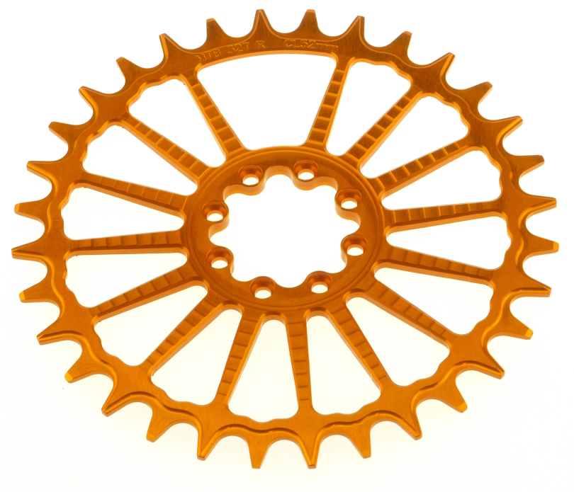 Garbaruk Sram Eagle/Eagle T-Type 8-bolt Round Boost 32 Zähne orange Kettenblatt